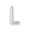 304 Stainless Steel Pendants, Letter Charm, Letter L, 38x19x6.5mm, hole: 2.1mm