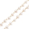 Handmade Natural Freshwater Pearl Beaded Chains, with 304 Stainless Steel Findings, Unwelded, Golden, 6~8x5~6mm, about 3.28 Feet(1m)/Strand
