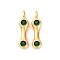 Brass Micro Pave Cubic Zirconia Pendants, Long-Lasting Plated, Nickel Free, Real 18K Gold Plated, 23.5x6x4.5mm, Hole: 4x3mm