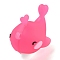 PVC Pendants, Whale, Hot Pink, 48x27x35mm, Hole: 3mm