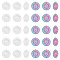 40Pcs 2 Colors 201 Stainless Steel Filigree Pendants, Etched Metal Embellishments, Flat Round with Sun, Mixed Color, 32.5x30x0.3mm, Hole: 1.6mm, 20pcs/color