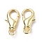 Eco-Friendly Rack Plating Brass Lobster Claw Clasps, Long-Lasting Plated, Lead Free & Cadmium Free, Real 18K Gold Plated, 16x8x5mm, Hole: 1.6mm