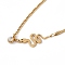 Crystal Rhinestone Pendant Necklace with 304 Stainless Steel Herringbone Chains, Golden, Snake, Penant: 34x16x1.5mm, 19.69 inch(50cm)