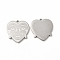 Non-Tarnish 304 Stainless Steel Pendants, Crying Face Heart Charms, Stainless Steel Color, 20x19x1.4mm, Hole: 1.5mm