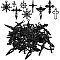 36Pcs Halloween Alloy Pendants, for Jewelry Necklace Bracelet Making Crafts, Mixed Shapes, Gunmetal, 21x14mm