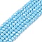 Electroplate Glass Beads Strands, Opaque Solid Color, AB Color Plated, Faceted, Rondelle, Light Sky Blue, 2.9~3.3x2mm, Hole: 0.8mm, about 144~150pcs/strand, 35~37cm