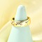 Ocean Theme Brass Micro Pave Cubic Zirconia Cuff Rings for Women, Cadmium Free & Lead Free, Real 18K Gold Plated, Shell Shape, 6.5mm