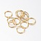 Eco-Friendly PVD Vacuum Plating & Long-Lasting Plated Brass Open Jump Rings, Golden, 18 Gauge, 8x1mm, Inner Diameter: 6.4mm