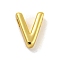 Brass Pendants, Cadmium Free & Nickel Free & Lead Free, Real 18K Gold Plated, Letter V, 8.5x7x3mm, Hole: 1.2mm
