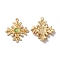 Resin Pendants, with Golden Plated Alloy Finding and ABS Plastic Imitation Pearl, Cadmium Free & Nickel Free & Lead Free, Cross Charm, Yellow Green, 32x29x4mm, Hole: 1.8mm