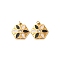 304 Stainless Steel Rhinestone Pendants, with Enamel, Flower Charm, with Jump Ring, Ion Plating(IP), Black, 18.5x18x3mm, Hole: 2.5mm