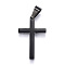 304 Stainless Steel Pendants, Cross, Gunmetal, 38x22x3mm, Hole: 9x5mm
