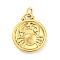 304 Stainless Steel Pendants Rhinestone Settings, Round with Constellations, Cancer, 20.5x17x3.5mm, Hole: 3.5x2mm, Fit for 0.9mm Rhinestone