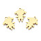 Ion Plating(IP) 201 Stainless Steel Pendants, Laser Cut, Girl Silhouette Charm, Golden, 17x13.5x1mm, Hole: 1.4mm