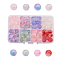 96Pcs 8 Colors Transparent Spray Painted Frosted Glass Beads, with Golden Foil, No Hole/Undrilled, Round, Mixed Color, 10mm, 12pcs/color