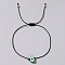 Fruit Avocado Polymer Clay Braided Bead Bracelets, Adjustable Black Cotton Cord Bracelets for Women