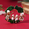 Christmas Theme Golden Alloy Rhinestone Brooch Pin, Colorful, Snowman