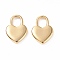 304 Stainless Steel Pendants, Heart, Golden, 16.5x12x2.5mm, Hole: 5.5x6mm