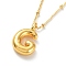 Initial Letter Brass Pendant Necklaces, Real 18K Gold Plated, Letter G, 17.52 inch(445mm), Letter: 19.5x12mm.