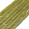 Natural Jade Beads Strands, Cuboid, 13~14x3~5x3~4.5mm, Hole: 1mm, about 27~29pcs/strand, 15.1~15.9 inch(38.5~40.5cm)