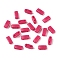 Opaque Acrylic Slide Charms, Rectangle, Deep Pink, 2.3x5.2x2mm, Hole: 0.9mm