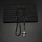 Black Labradorite & Black Hematite Pendant Necklaces, Cross, 27.56 inch(70cm)