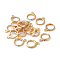 Brass Huggie Hoop Earring Findings, with Horizontal Loop, Ring, Real 18K Gold Plated, 15x11.5x2mm, Hole: 2mm, Pin: 0.8mm