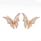 Brass Links connectors, with Crystal Rhinestone, Cadmium Free & Nickel Free & Lead Free, Butterfly, Light Gold, 35x41x7mm, Hole: 1.2mm