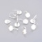 Brass Leverback Earring Findings, Lead Free and Cadmium Free, Silver Color Plated, Size: about 14mm wide, 25mm long, 12mm inner diameter