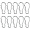 Aluminum Rock Climbing Carabiners, Key Clasps, with Iron Findings, Stainless Steel Color, 48~48.5x22.5~23x6mm