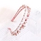 Shiny Elegant Glass Hair Bands, Party Hair Accessories for Girls Women, Pearl Pink, 380mm