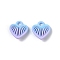 Spray Painted Alloy Pendants, Heart Charms, Lead Free & Nickel Free & Cadmium Free, Purple, 10.5x9.5x5.5mm, Hole: 1.6mm