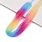 Transparent Gradient Color Glass Beads Strands, Segmented Multi-color Beads, Faceted Round, Colorful, 2x2.5mm, Hole: 0.8mm, about 175~180pcs/strand, 13.78~14.4''(35~36cm)