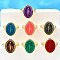 Brass Enamel Adjustable Cuff Rings, Oval with Lady of Miraculous Medal, Lead Free & Cadmium Free, Rack Plating, Long-Lasting Plated, Real 18K Gold Plated, Mixed Color, Oval: 17.5x13.5mm, Inner Diameter: Adjustable