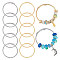UNICRAFTALE 12pcs 2 Colors Cuff Bangles 5.3cm Inner Diameter Bracelet Snake Charm Bracelet Expandable Elastic Bangle Stainless Steel Bangle Metal Adjustable Torque Bangles DIY Women Bangles