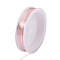 Copper Wire, Round, for Jewelry Making, Pink, 28 Gauge(0.3mm), about 236.22 Feet(72m)/Roll