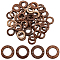 80Pcs Coconut Connector Charms, Ring Links, Coffee, 30x4mm, Hole: 2mm