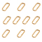 Brass Spring Gate Rings, Rectangle, Golden, 17.9x9.4x3mm, Inner Diameter: 1.29x0.56cm