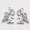 Tibetan Style Alloy Pendants, Angel, Cadmium Free & Lead Free,, Antique Silver, 23.5x17x1.5mm, Hole: 2mm, about 555pcs/1000g