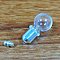 Empty Glass Bottle Pendant Decoration, Wishing Bottle, with Brass Screw Caps, Round, Silver, Silver, 28x12mm, Hole: 2mm, Ball: 6mm In Diameter