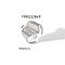 Geometric Stainless Steel Open Cuff Rings with Irregular High-end Feel, Stainless Steel Color, Inner Diameter: 17mm