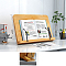 Wooden Foldable Desktop Book Stand for Reading, 5 Adjustable Height Book Holder, Rectangle, BurlyWood, 20x28cm