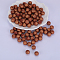 Round Silicone Focal Beads, Dark Goldenrod, 15mm, Hole: 2mm