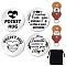 Heart Double-Sided Engraved Stainless Steel Commemorative Decision Maker Coin Set, Pocket Hug Coin, Inspirational Quote Coin, with Imitation Leather Keychain Storage Pouch, Word, 25x25x2mm