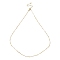 Ion Plating(IP) 304 Stainless Steel Textured Bar Link Chain Necklace, Golden, 17.52 inch(44.5cm)