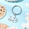 Ocean Theme 304 Stainless Steel Keychains, Stainless Steel Color, Octopus, 49.5mm