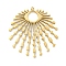 PVD Vacuum Plating 304 Stainless Steel Pendants, Sun Charm, Real 18K Gold Plated, 34.5x31.5x1.5mm, Hole: 1.5mm