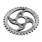 Tibetan Style Alloy Steampunk Pendants, Cadmium Free & Lead Free, Gear, Antique Silver, 23x1mm, Hole: 5mm, about 534pcs/1000g