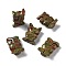 Natural Unakite Owl Healing Figurines, Reiki Energy Stone Display Decorations, for Home Feng Shui Ornament, 19~19.5x10.5~11x26~26.5mm