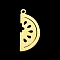 201 Stainless Steel Pendants, Laser Cut, Watermelon, Golden, 29x13x1mm, Hole: 1.8mm